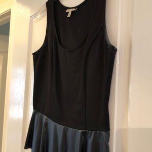Halter top leather ruffle